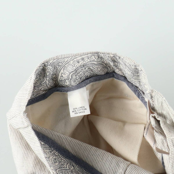 2000'S Banana Republic Relaxed Fit Cotton x Linen Pants, Men's W35 (approx.) linen Blue type light blue Vintage Second Hand