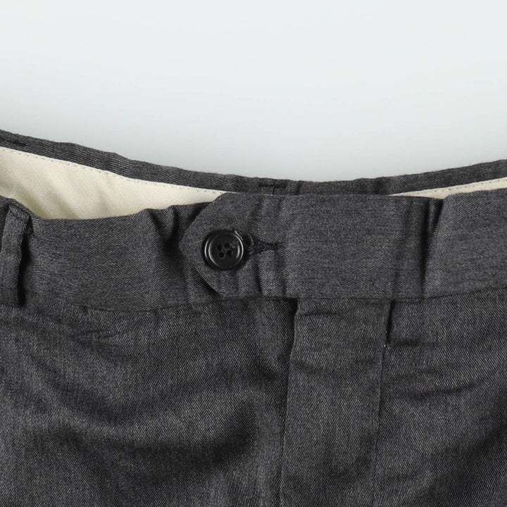 Ralph Lauren CHAPS two-pleat slacks pants, men's size W33 (approx.) polyester Charcoal Vintage Second Hand