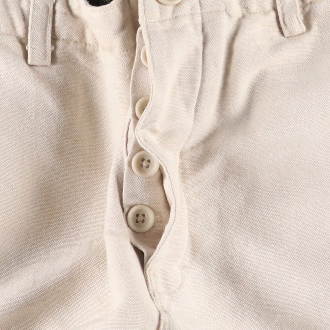 2000'S Banana Republic cotton x linen pants, slacks, cargo pants, men's size W34 (approx.) linen unbleached Vintage Second Hand
