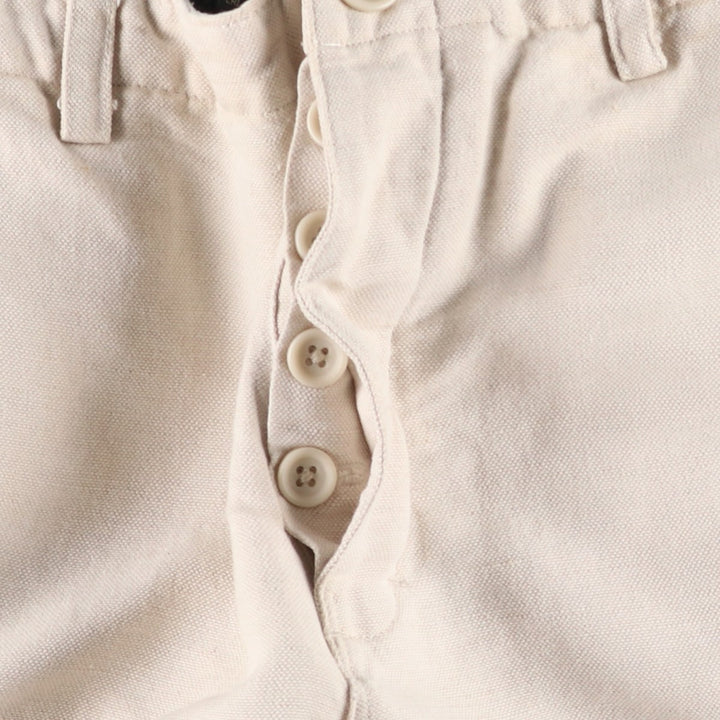2000'S Banana Republic cotton x linen pants, slacks, cargo pants, men's size W34 (approx.) linen unbleached Vintage Second Hand