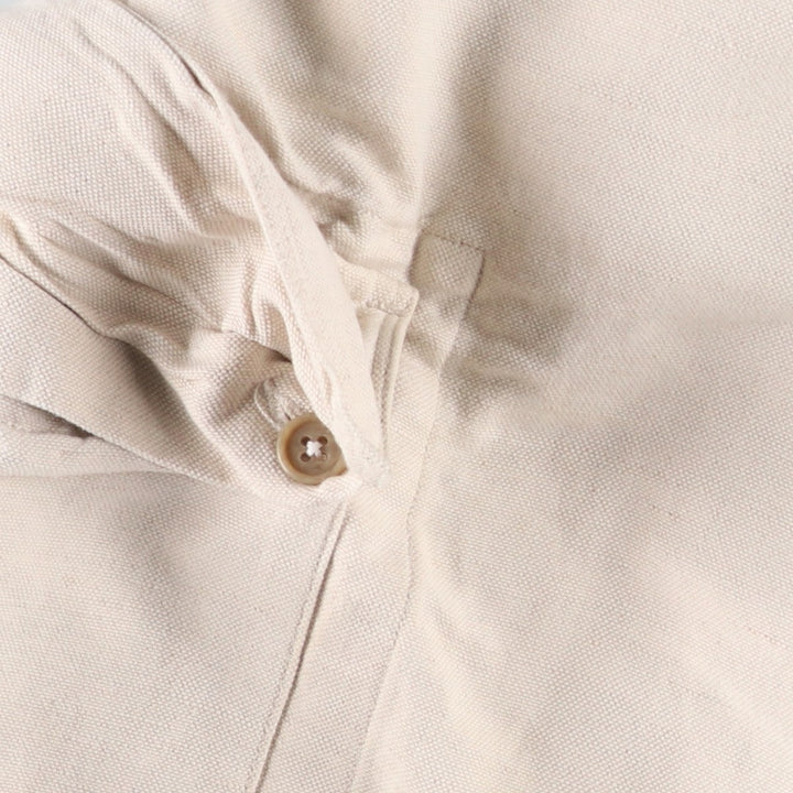 2000'S Banana Republic cotton x linen pants, slacks, cargo pants, men's size W34 (approx.) linen unbleached Vintage Second Hand