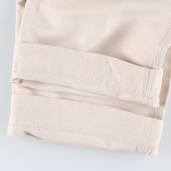 2000'S Banana Republic cotton x linen pants, slacks, cargo pants, men's size W34 (approx.) linen unbleached Vintage Second Hand
