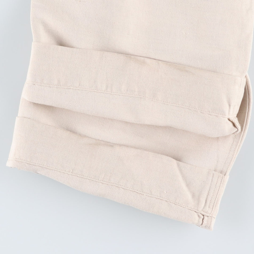 2000'S Banana Republic cotton x linen pants, slacks, cargo pants, men's size W34 (approx.) linen unbleached Vintage Second Hand