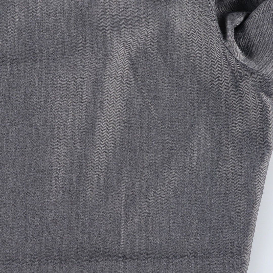 Ralph Lauren CHAPS Two-Pleat Herringbone Slacks Pants, Men's Size W34 (approx.) polyester gray type Vintage Second Hand