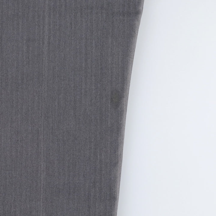 Ralph Lauren CHAPS Two-Pleat Herringbone Slacks Pants, Men's Size W34 (approx.) polyester gray type Vintage Second Hand