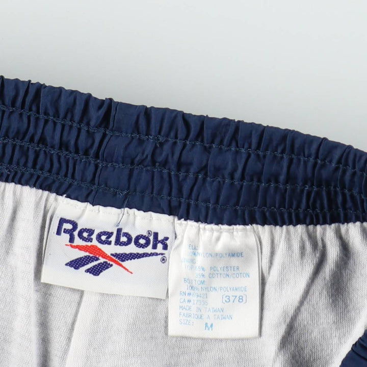 Reebok Nylon Pants, Shaka Shaka Pants, Men's Size Medium Nylon navy blue type Vintage Second Hand