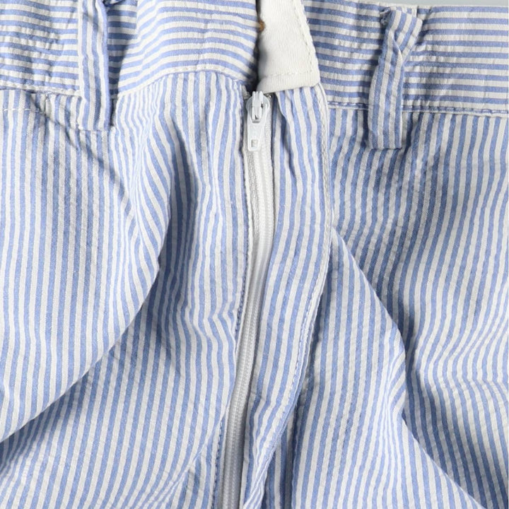 Ralph Lauren POLO by Ralph Lauren Stripe Pattern Seersucker Cotton Slacks Pants Men's W34 (approx.) cotton blue type Vintage Second Hand