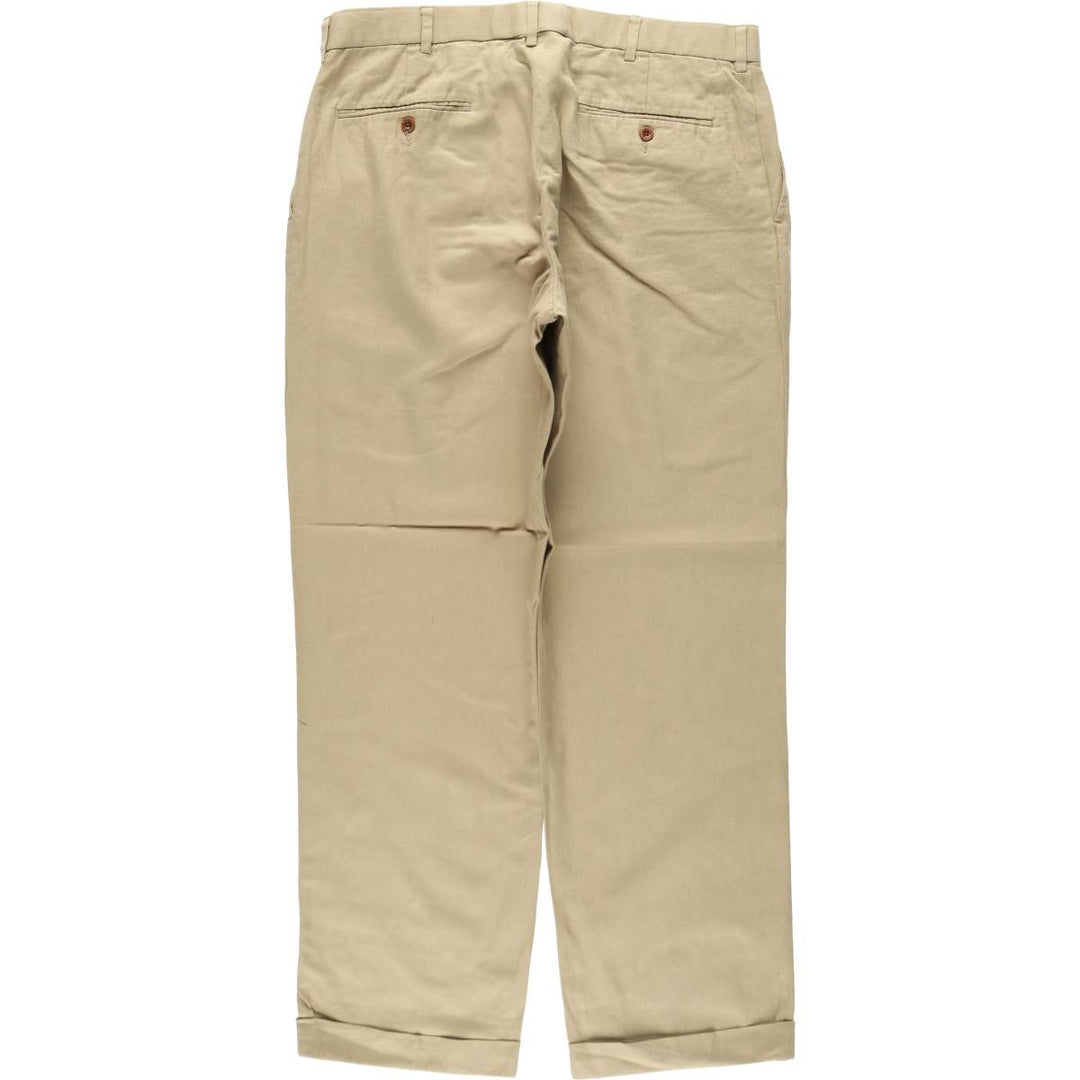 Ralph Lauren POLO by Ralph Lauren Cotton x Linen Pants/Slacks, Men's W35 (approx.) linen Beige type Vintage Second Hand