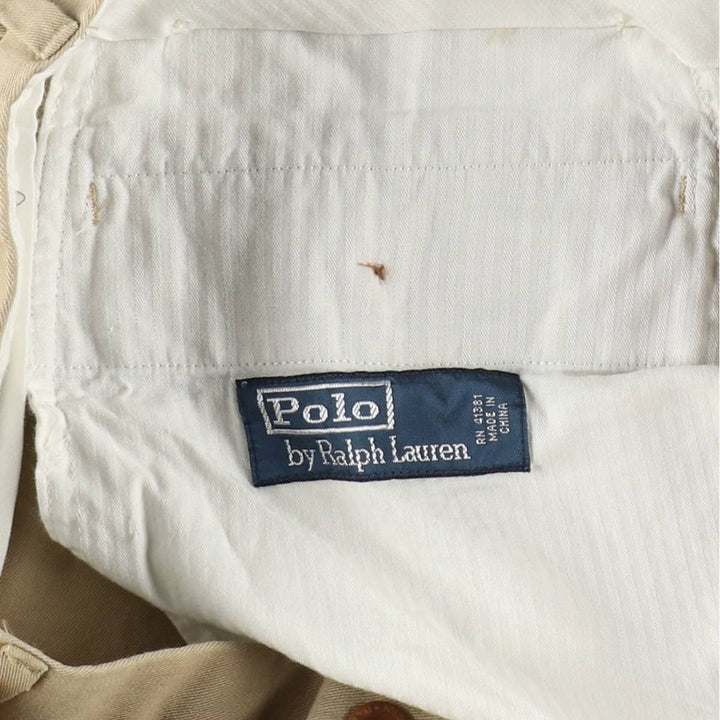 Ralph Lauren POLO by Ralph Lauren Cotton x Linen Pants/Slacks, Men's W35 (approx.) linen Beige type Vintage Second Hand