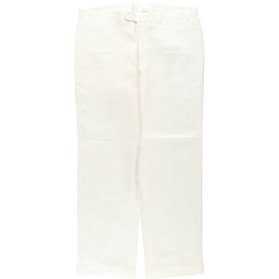 Ralph Lauren linen pants/slacks, men's size W36 (approx.) linen white type Vintage Second Hand