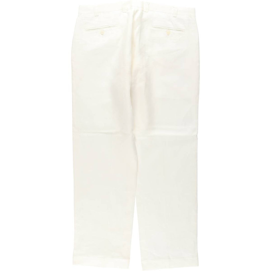 Ralph Lauren linen pants/slacks, men's size W36 (approx.) linen white type Vintage Second Hand