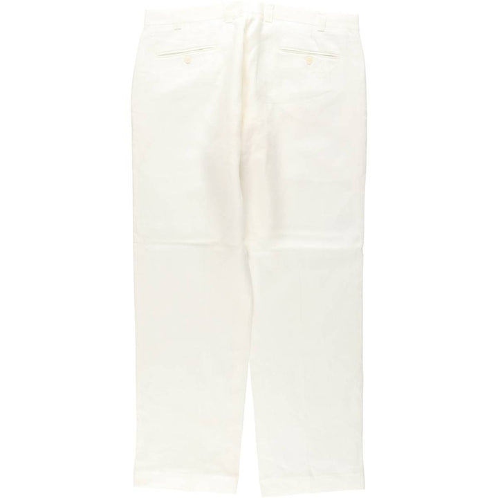 Ralph Lauren linen pants/slacks, men's size W36 (approx.) linen white type Vintage Second Hand