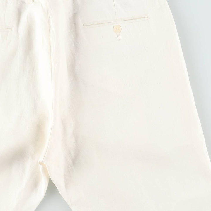 Ralph Lauren linen pants/slacks, men's size W36 (approx.) linen white type Vintage Second Hand