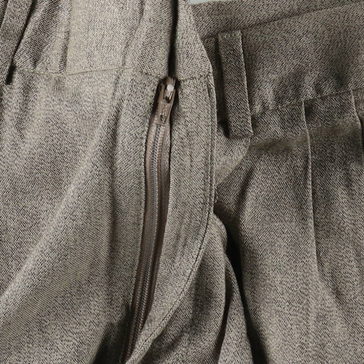 Perry Ellis PORTFOLIO three-pleat slacks, men's size W34 (approx.), vintage. Rayon gray type Vintage Second Hand