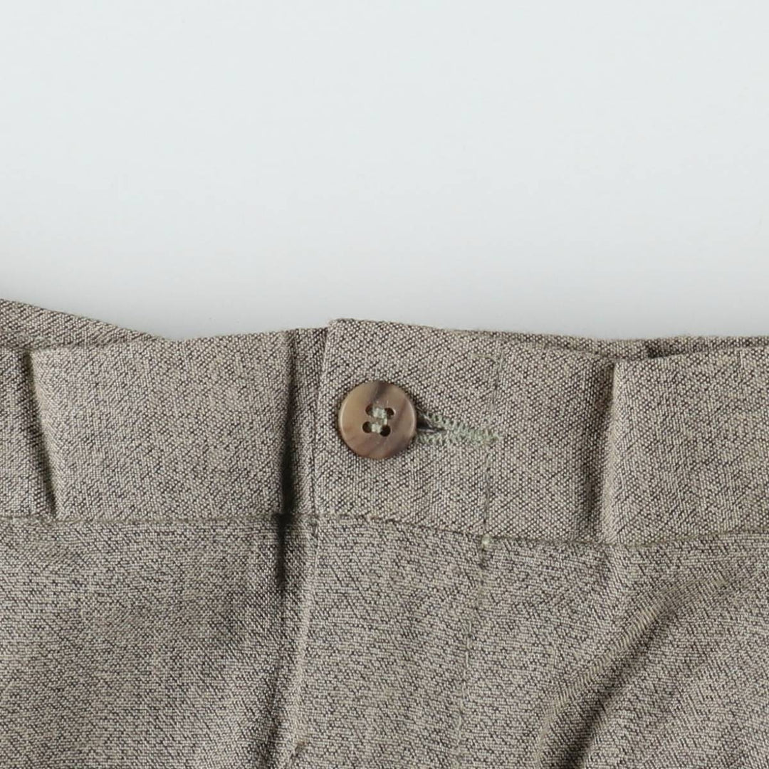 Perry Ellis PORTFOLIO three-pleat slacks, men's size W34 (approx.), vintage. Rayon gray type Vintage Second Hand