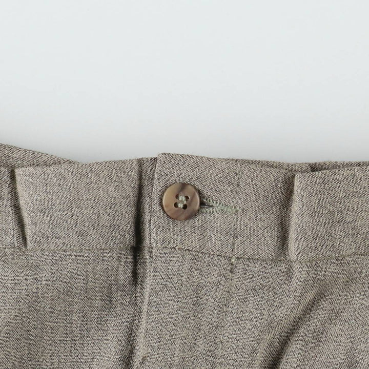 Perry Ellis PORTFOLIO three-pleat slacks, men's size W34 (approx.), vintage. Rayon gray type Vintage Second Hand
