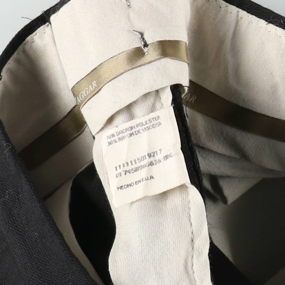 HAGGAR Two-Pleat Slacks Pants, Made in USA, Men's W34 (approx.), Vintage polyester black type Vintage Second Hand
