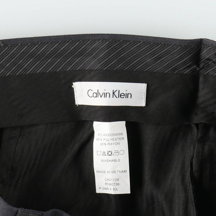 Calvin Klein Slacks Pants for Men, W35 polyester gray type Vintage Second Hand