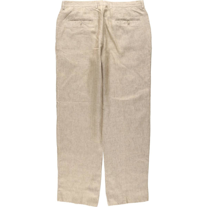 Massimo Dutti Euro Linen Pants/Slacks, Men's W36 (approx.) linen Beige type Vintage Second Hand