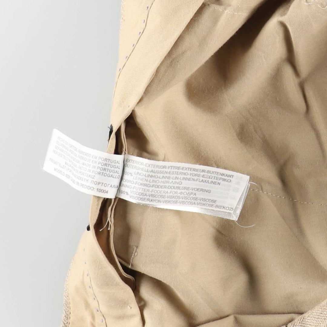 Massimo Dutti Euro Linen Pants/Slacks, Men's W36 (approx.) linen Beige type Vintage Second Hand
