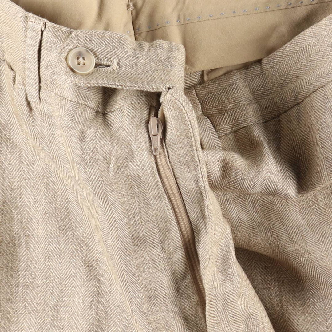Massimo Dutti Euro Linen Pants/Slacks, Men's W36 (approx.) linen Beige type Vintage Second Hand