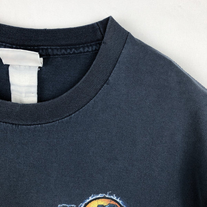 HARD ROCK CAFE Hard Rock Cafe Advertising T-shirt Men's L size unclear navy blue type Vintage Second Hand