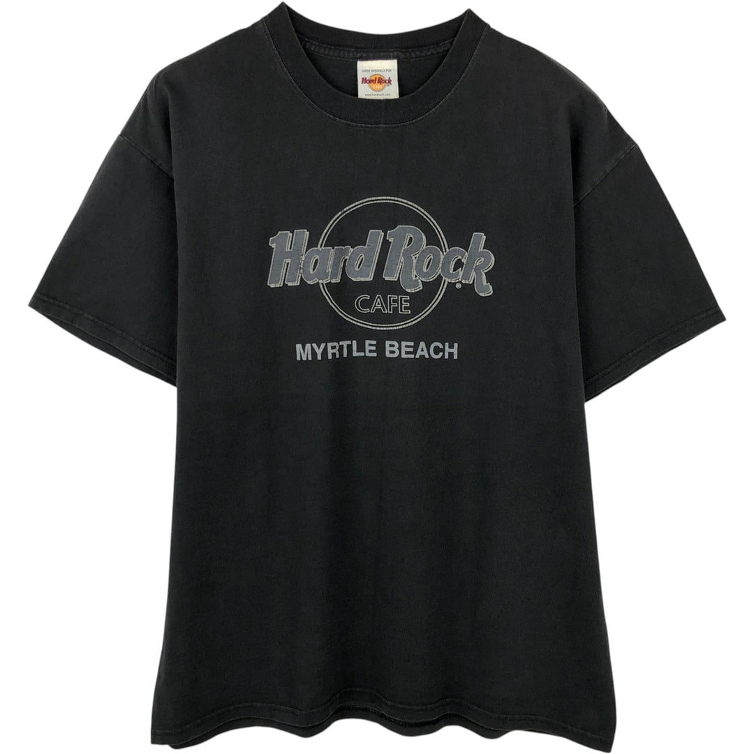 HARD ROCK CAFE Hard Rock Cafe Advertising T-shirt Men's L size cotton black type Vintage Second Hand