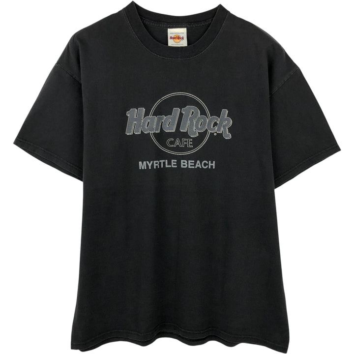 HARD ROCK CAFE Hard Rock Cafe Advertising T-shirt Men's L size cotton black type Vintage Second Hand