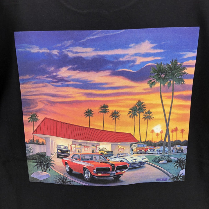 In-N-Out Burger Advertising T-Shirt, Made in USA, Men's Size M (approx.) cotton black type Vintage Second Hand