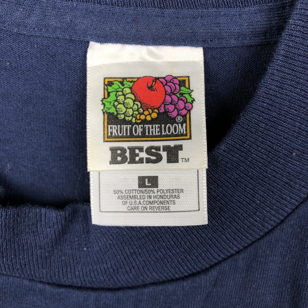 2000'S Fruit of the Loom KABUTO Advertising T-shirt, Men's Size L (approx.) cotton navy blue type Vintage Second Hand