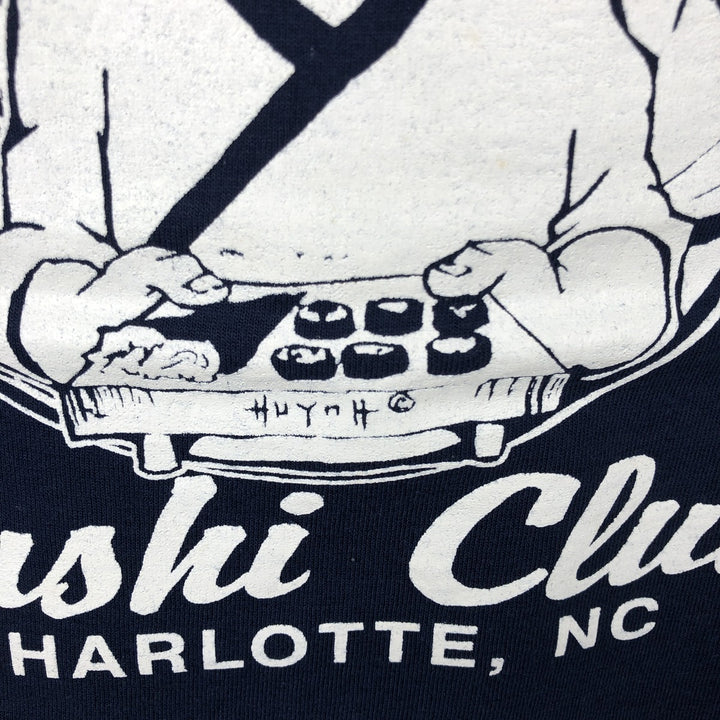 2000'S Fruit of the Loom KABUTO Advertising T-shirt, Men's Size L (approx.) cotton navy blue type Vintage Second Hand