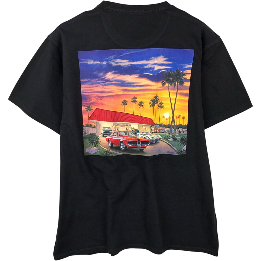 IN-N-OUT BURGER In-N-Out Burger Advertising T-shirt Made in USA Men's L size cotton black type Vintage Second Hand