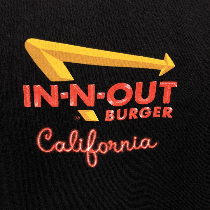 IN-N-OUT BURGER In-N-Out Burger Advertising T-shirt Made in USA Men's L size cotton black type Vintage Second Hand