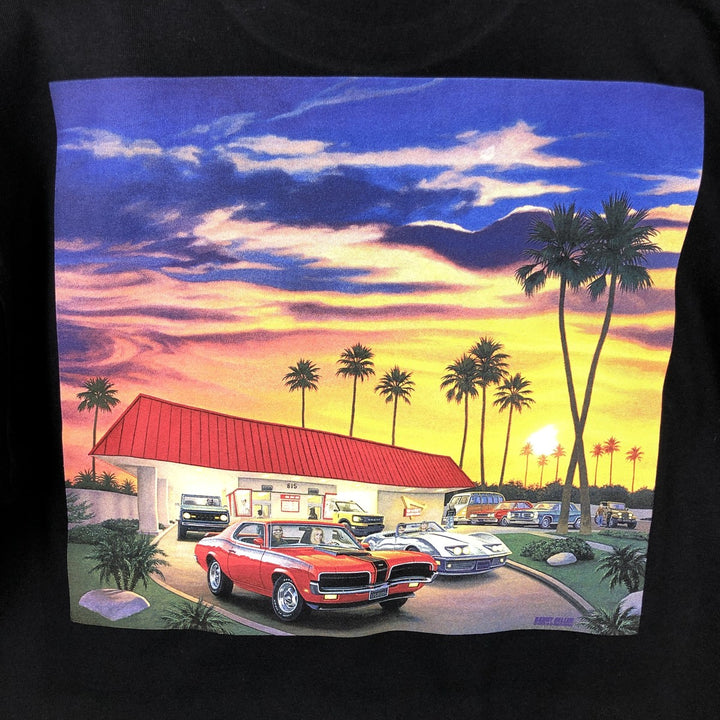 IN-N-OUT BURGER In-N-Out Burger Advertising T-shirt Made in USA Men's L size cotton black type Vintage Second Hand