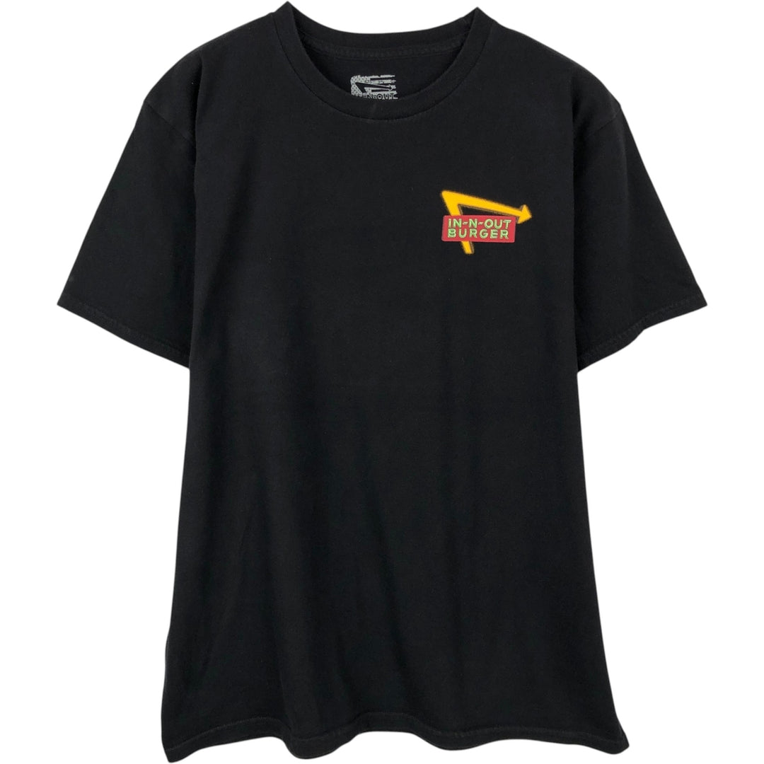 IN-N-OUT BURGER In-N-Out Burger Advertising T-shirt Made in USA Men's L size cotton black type Vintage Second Hand
