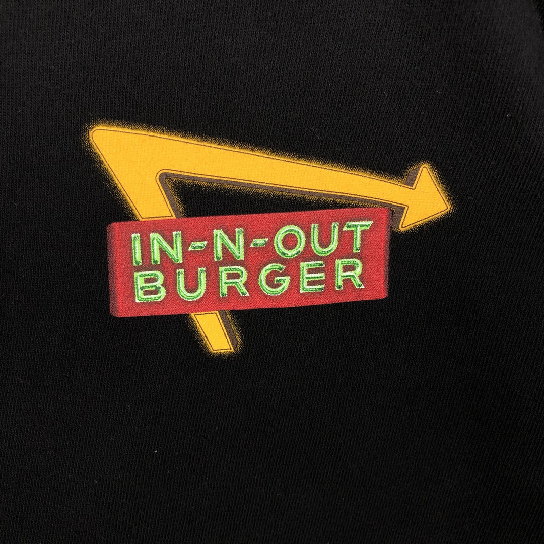 IN-N-OUT BURGER In-N-Out Burger Advertising T-shirt Made in USA Men's L size cotton black type Vintage Second Hand