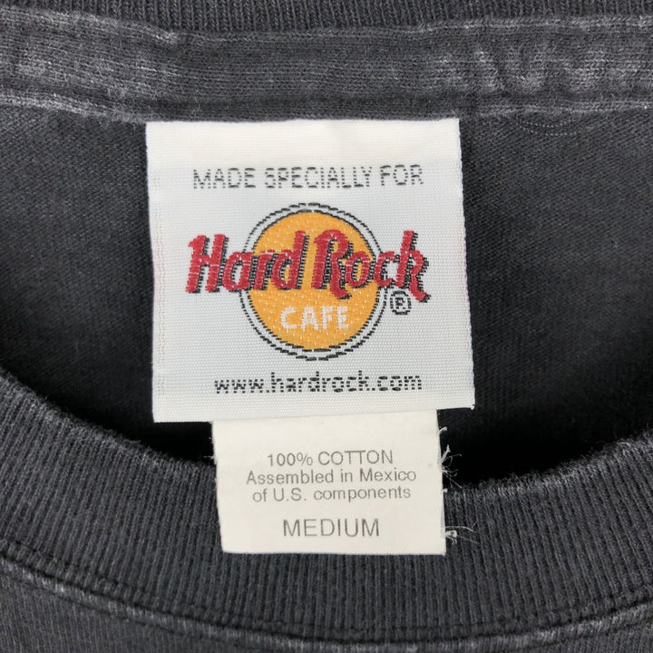 HARD ROCK CAFE Hard Rock Cafe Advertising T-shirt Men's M size cotton black type Vintage Second Hand