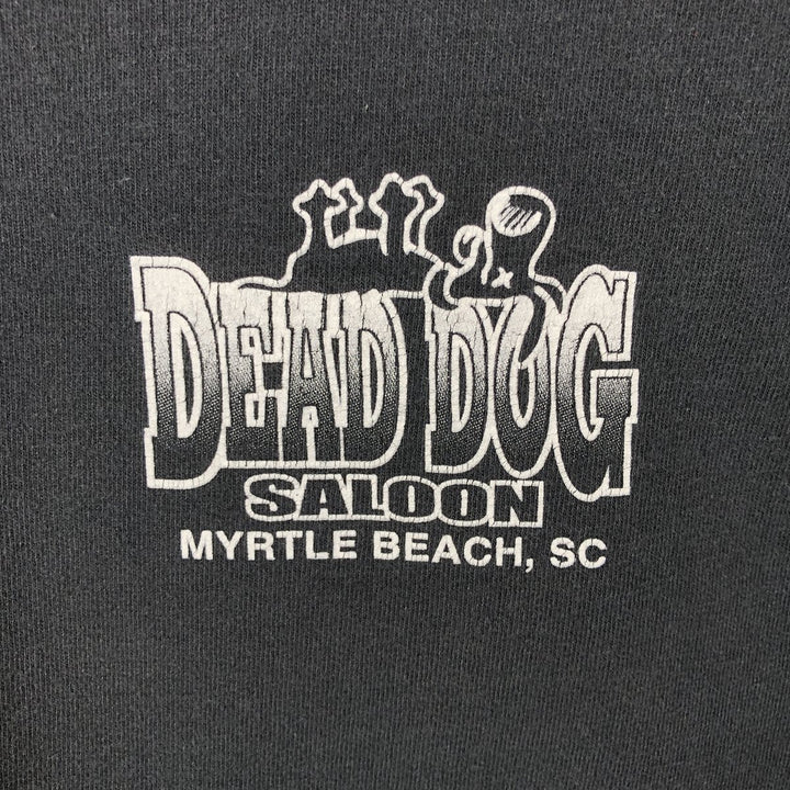 90'S All Sport Dead Dog Saloon Advertising T-Shirt, Made in USA, Men's XL equivalent, Vintage cotton black type Vintage Second Hand