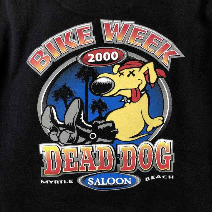 90'S All Sport Dead Dog Saloon Advertising T-Shirt, Made in USA, Men's XL equivalent, Vintage cotton black type Vintage Second Hand