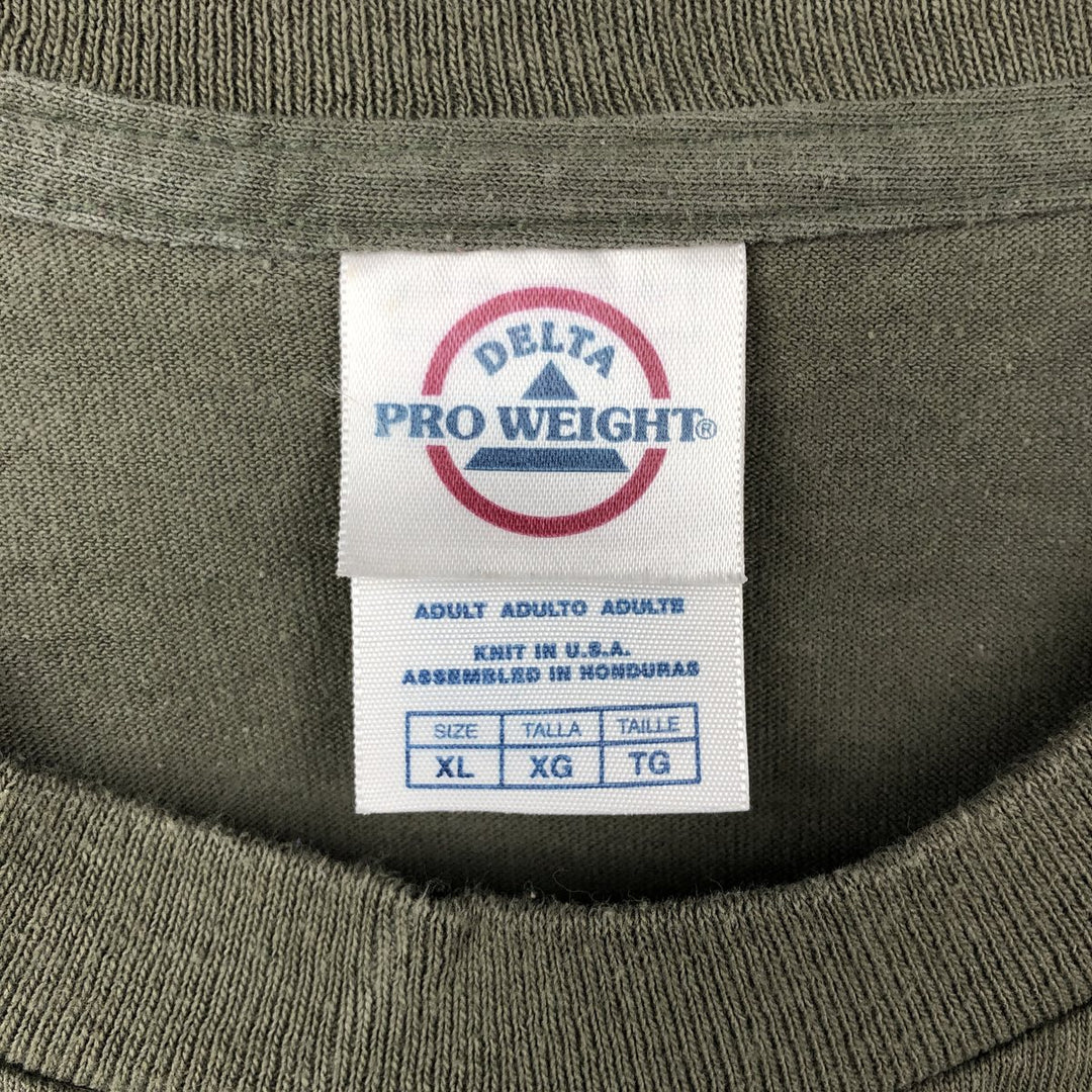 2000'S Delta Budweiser Advertising T-Shirt, Men's Size XL (approx.) cotton Khaki type Vintage Second Hand