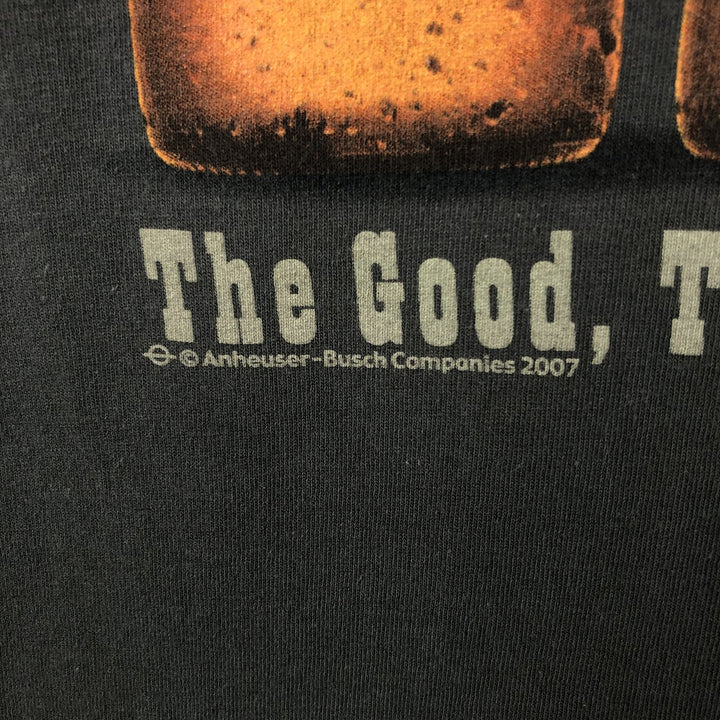 2000'S Delta Budweiser Advertising T-Shirt, Men's Size XL (approx.) cotton Khaki type Vintage Second Hand