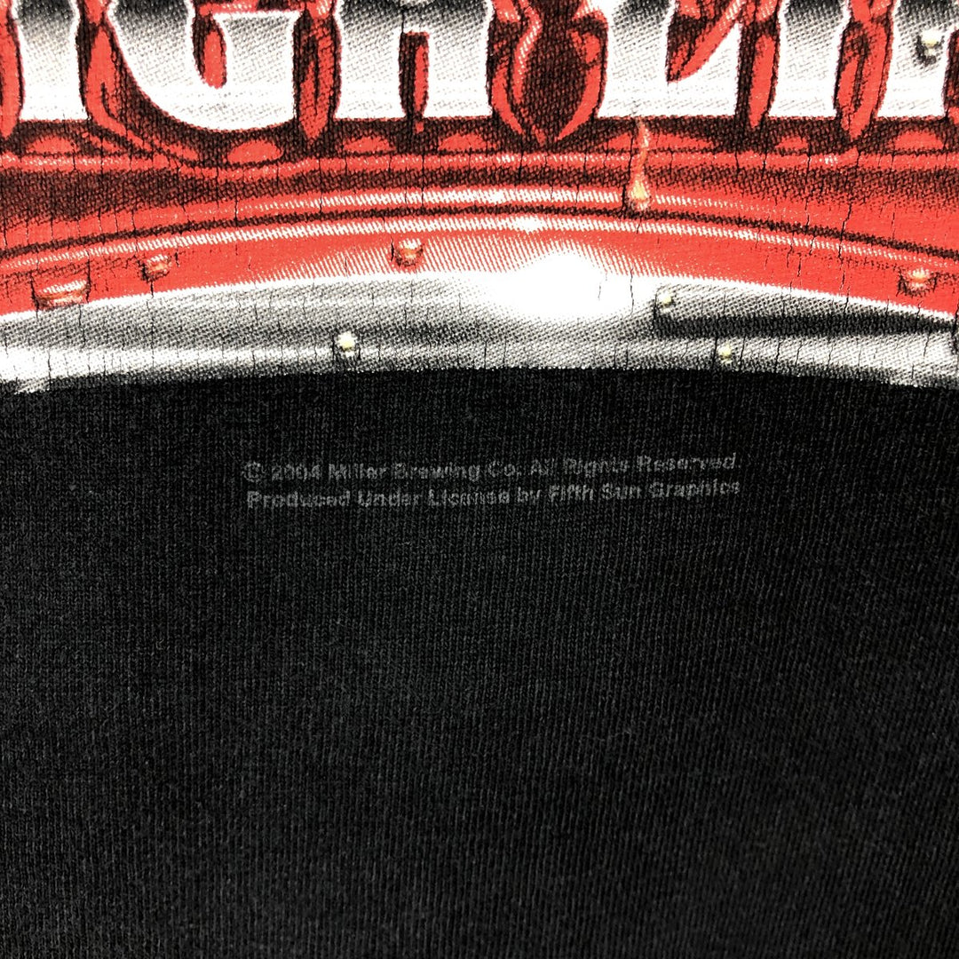 2000'S ALSTYLE Miller High Life Advertising T-shirt, Men's Size L (approx.) cotton black type Vintage Second Hand