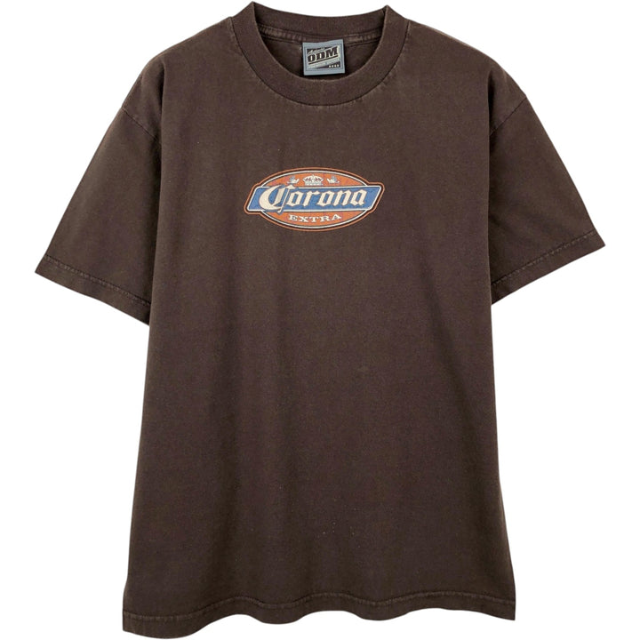 2000'S ODM CORONA EXTRA Advertising T-shirt, Men's Size S (approx.) unclear brown type Vintage Second Hand