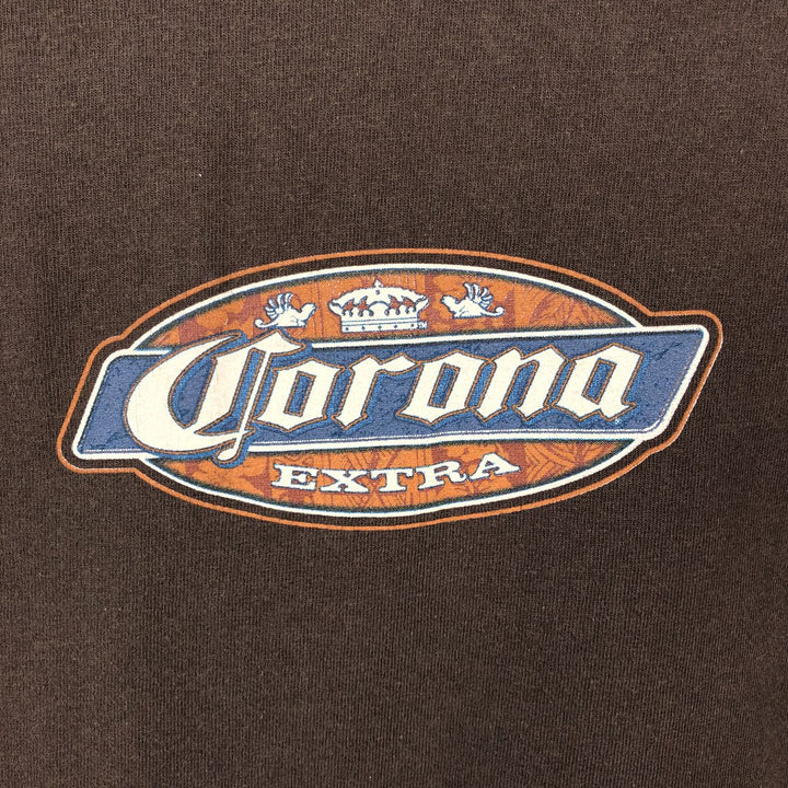 2000'S ODM CORONA EXTRA Advertising T-shirt, Men's Size S (approx.) unclear brown type Vintage Second Hand