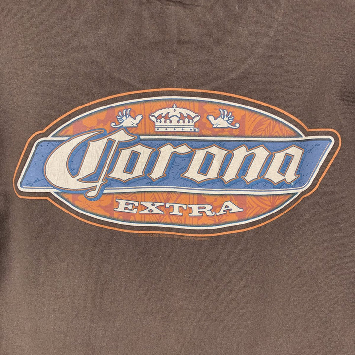 2000'S ODM CORONA EXTRA Advertising T-shirt, Men's Size S (approx.) unclear brown type Vintage Second Hand