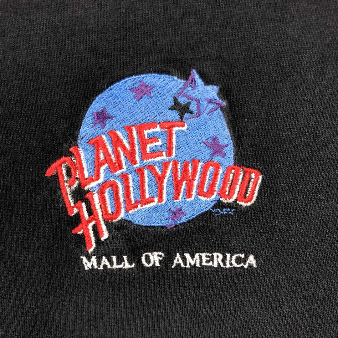 90'S PLANET HOLLYWOOD Advertising T-shirt, Made in USA, Men's M, Vintage cotton black type Vintage Second Hand