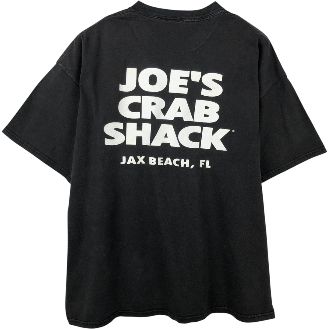 Joe's Crab Shack Advertising T-Shirt, Men's XXL (approx.) cotton black type Vintage Second Hand