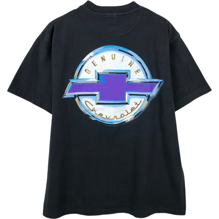 90'S Preferred Genuine Chevrolet Advertising T-Shirt, Made in USA, Men's Size L (Equivalent), Vintage cotton black type Vintage Second Hand