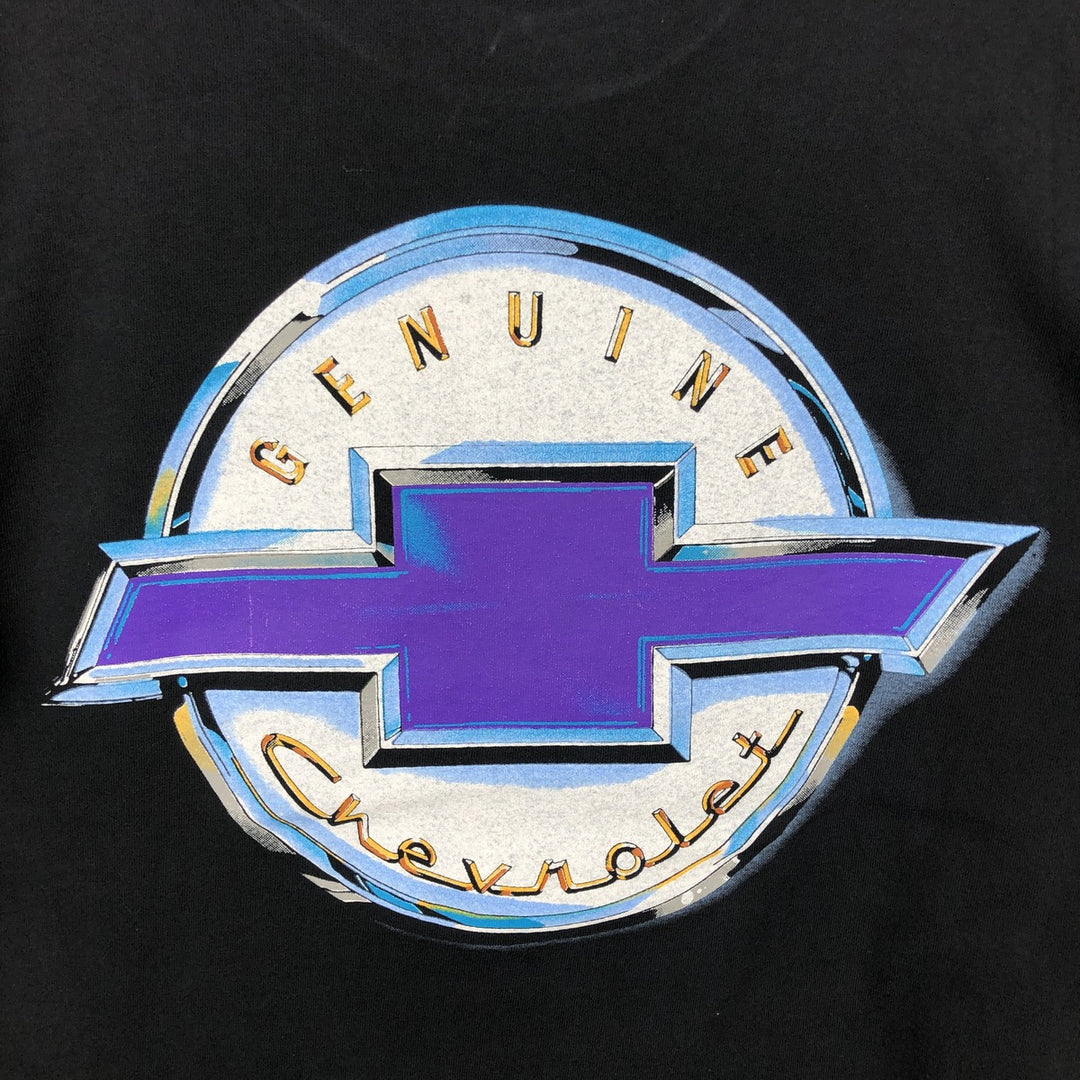 90'S Preferred Genuine Chevrolet Advertising T-Shirt, Made in USA, Men's Size L (Equivalent), Vintage cotton black type Vintage Second Hand