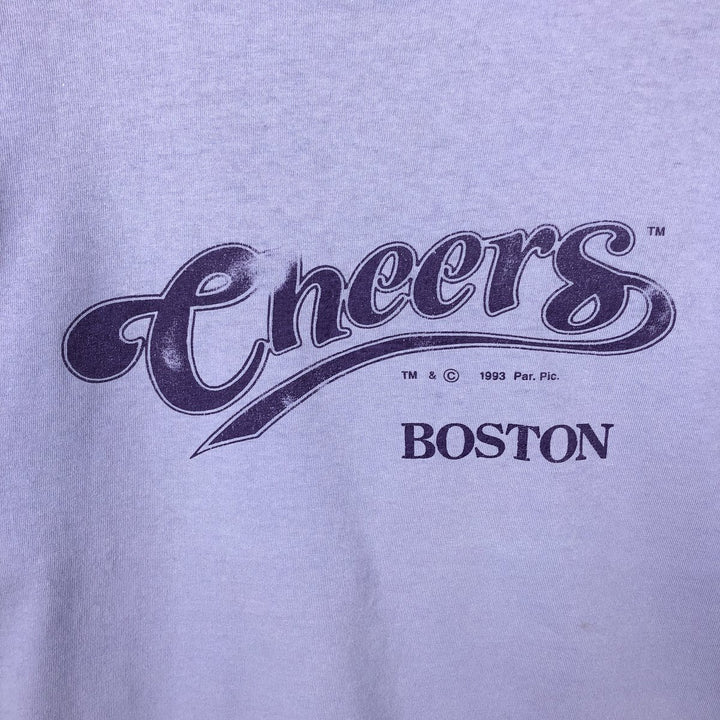 90'S SOF TEE Cheers Advertising T-shirt, Made in USA, Men's XL equivalent, Vintage cotton purple type Vintage Second Hand